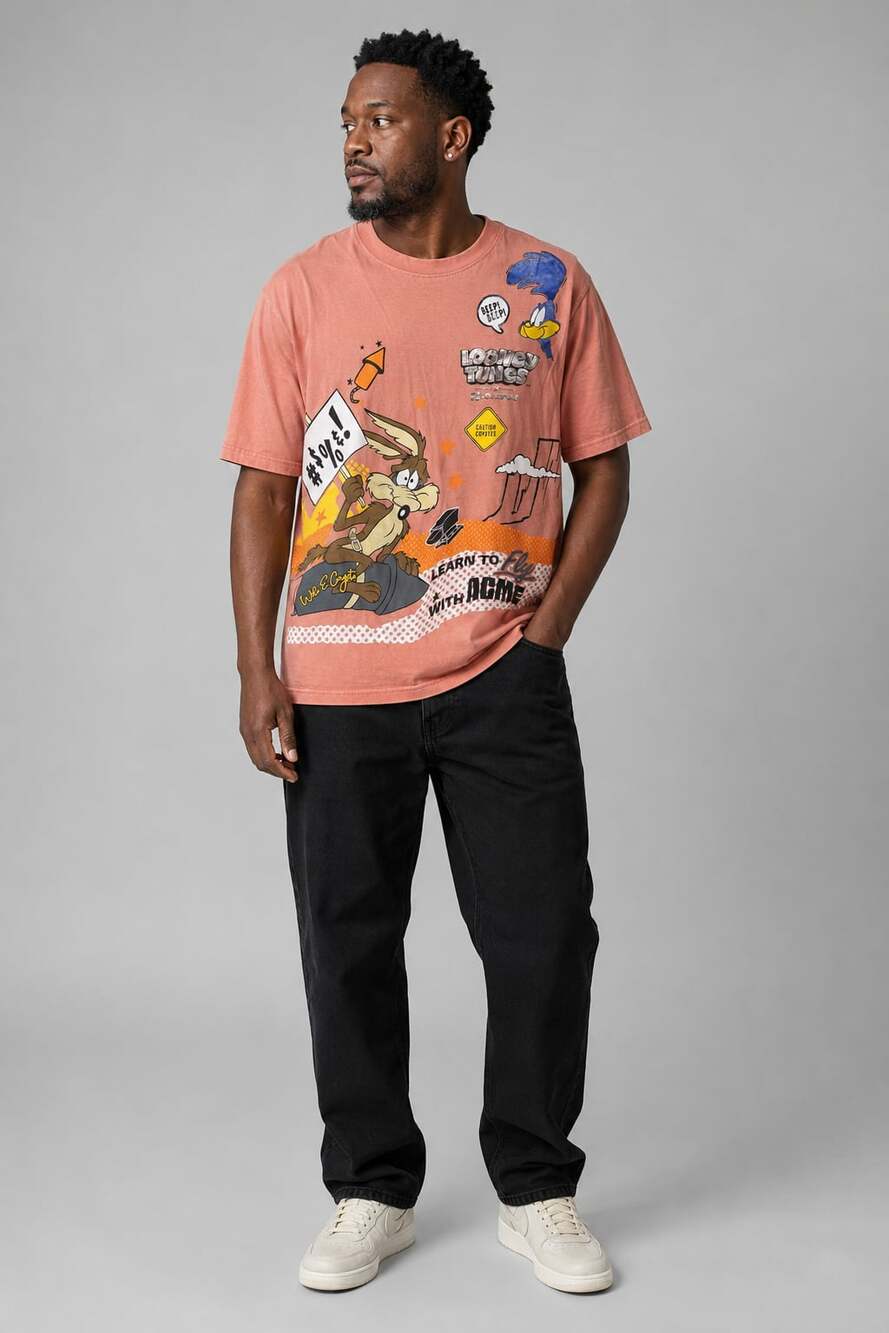 Southpole x Looney Tunes Wile E. Coyote Learn to Fly with ACME shirt